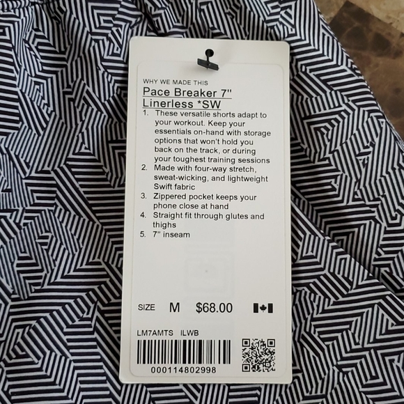 Lululemon Pace Breaker 7" Seawheeze Shorts - Picture 3 of 3